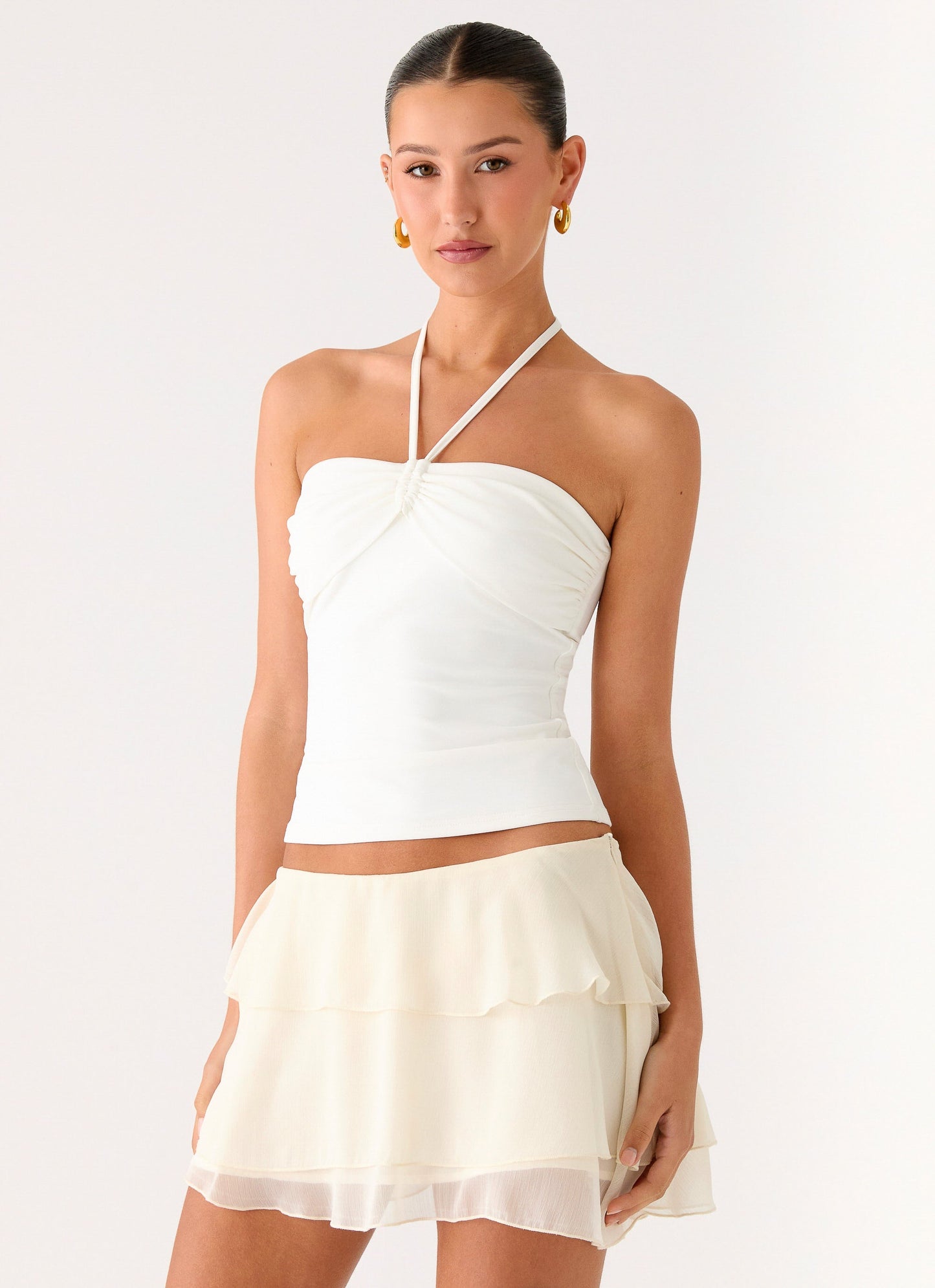 Forever Dreaming Ruffle Mini Skirt - Ivory