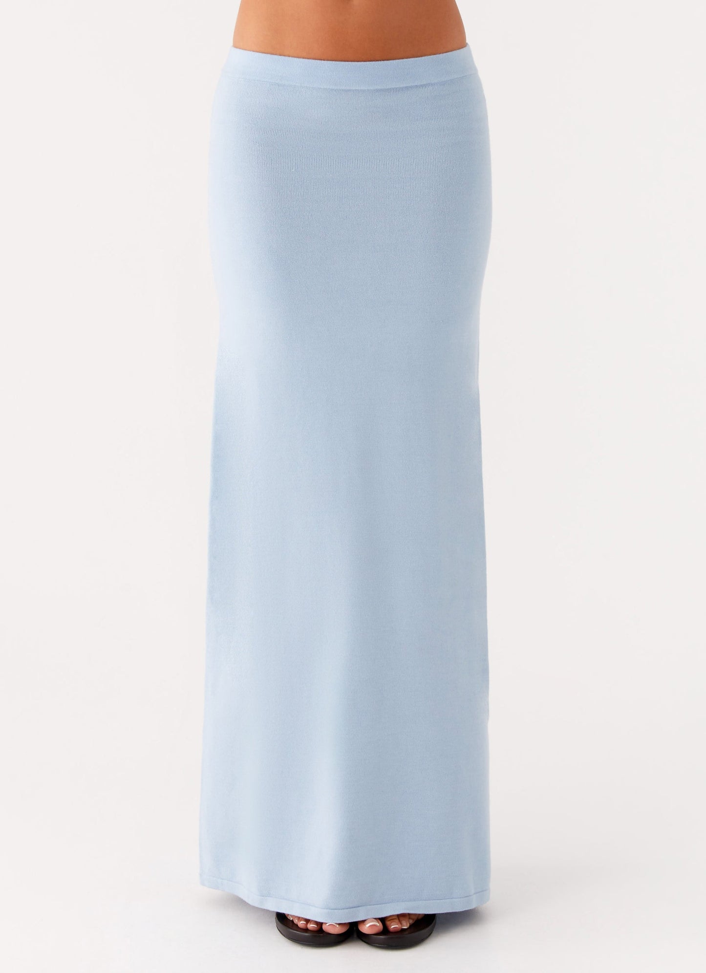 Anastasia Knit Maxi Skirt - Blue