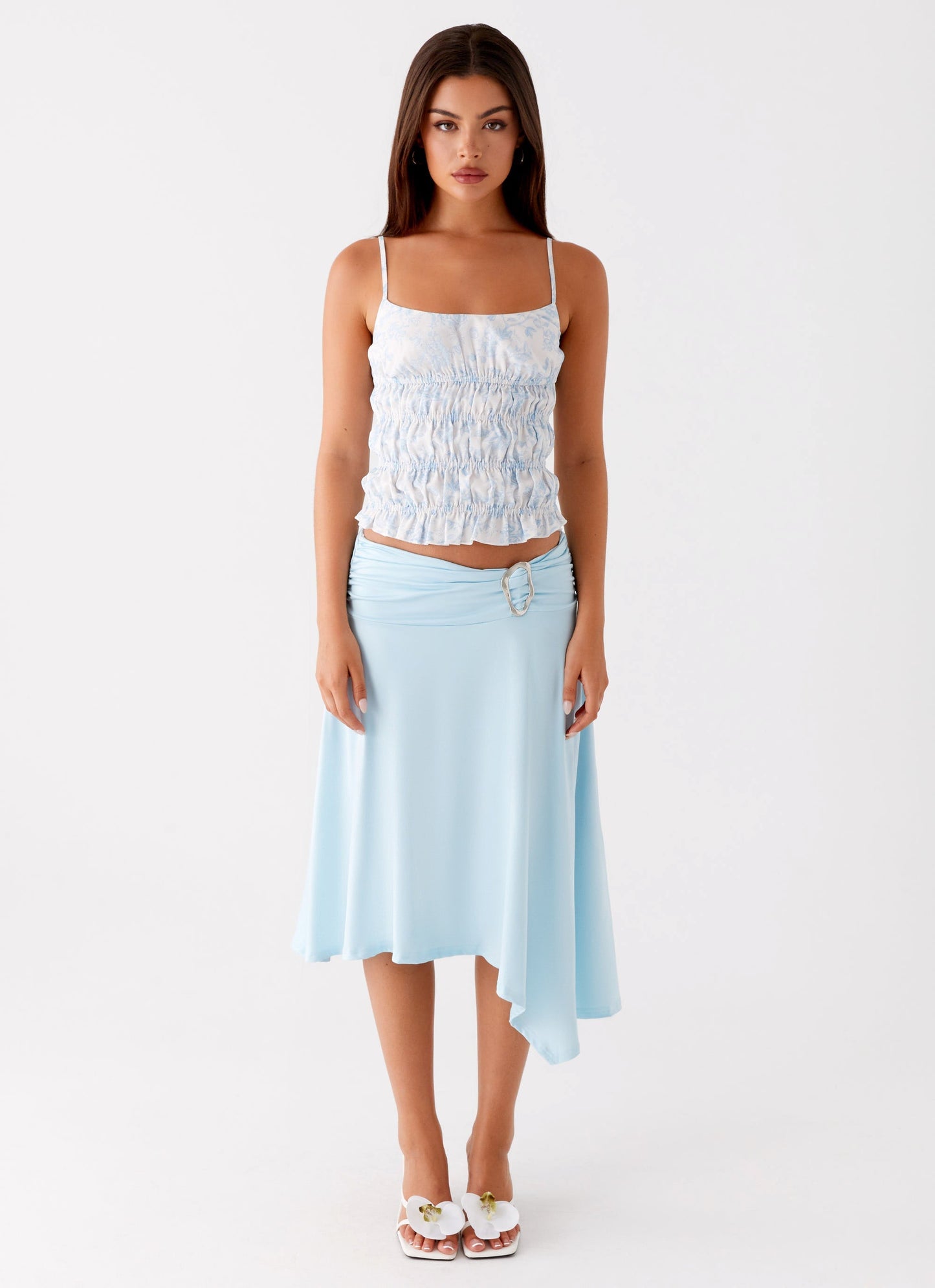 Brisa Midi Skirt - Turquoise