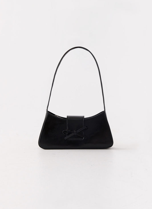 Cara Bow Shoulder Bag - Black