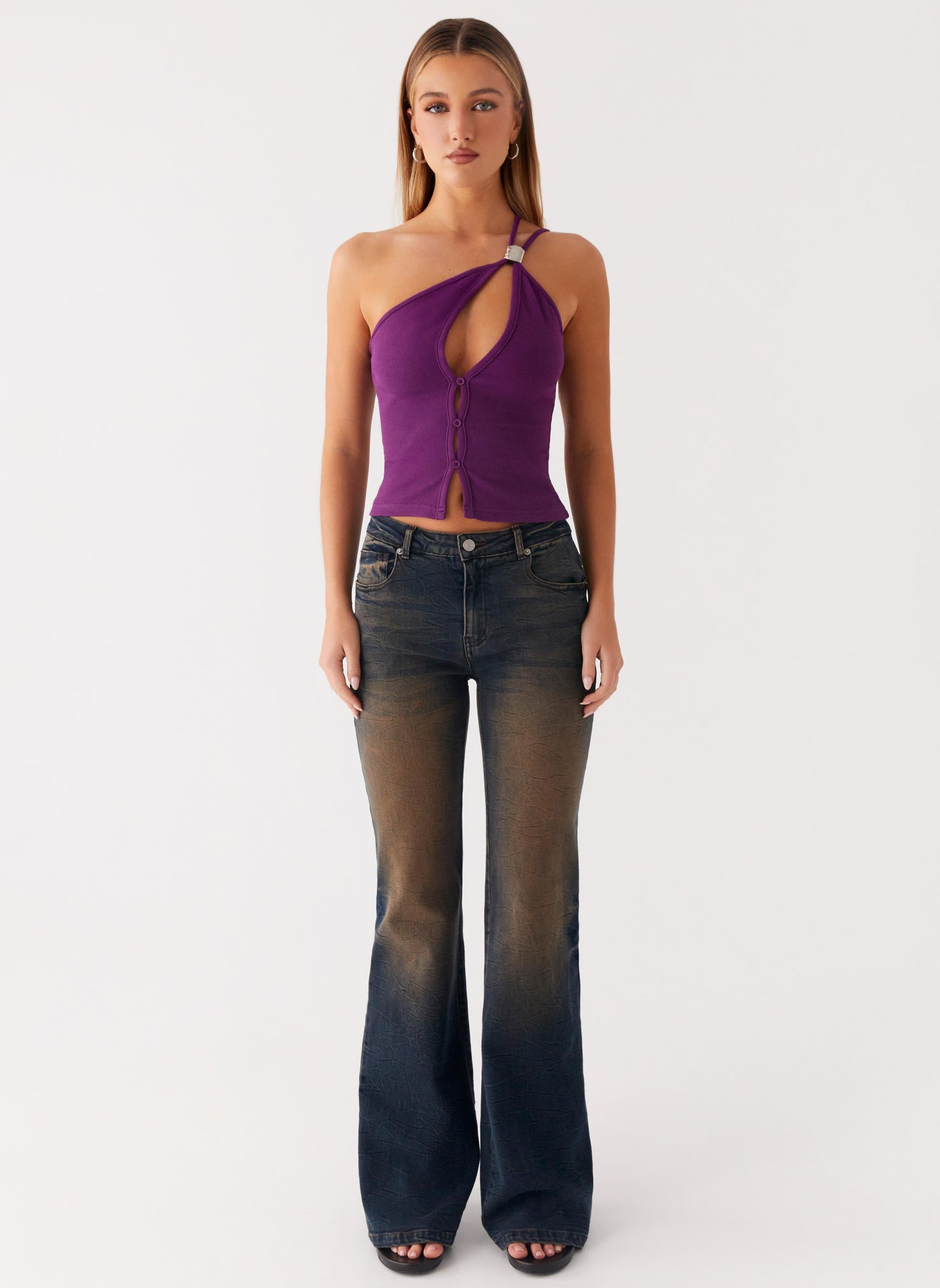 Oregon Flared Jeans - Dirty Black Wash