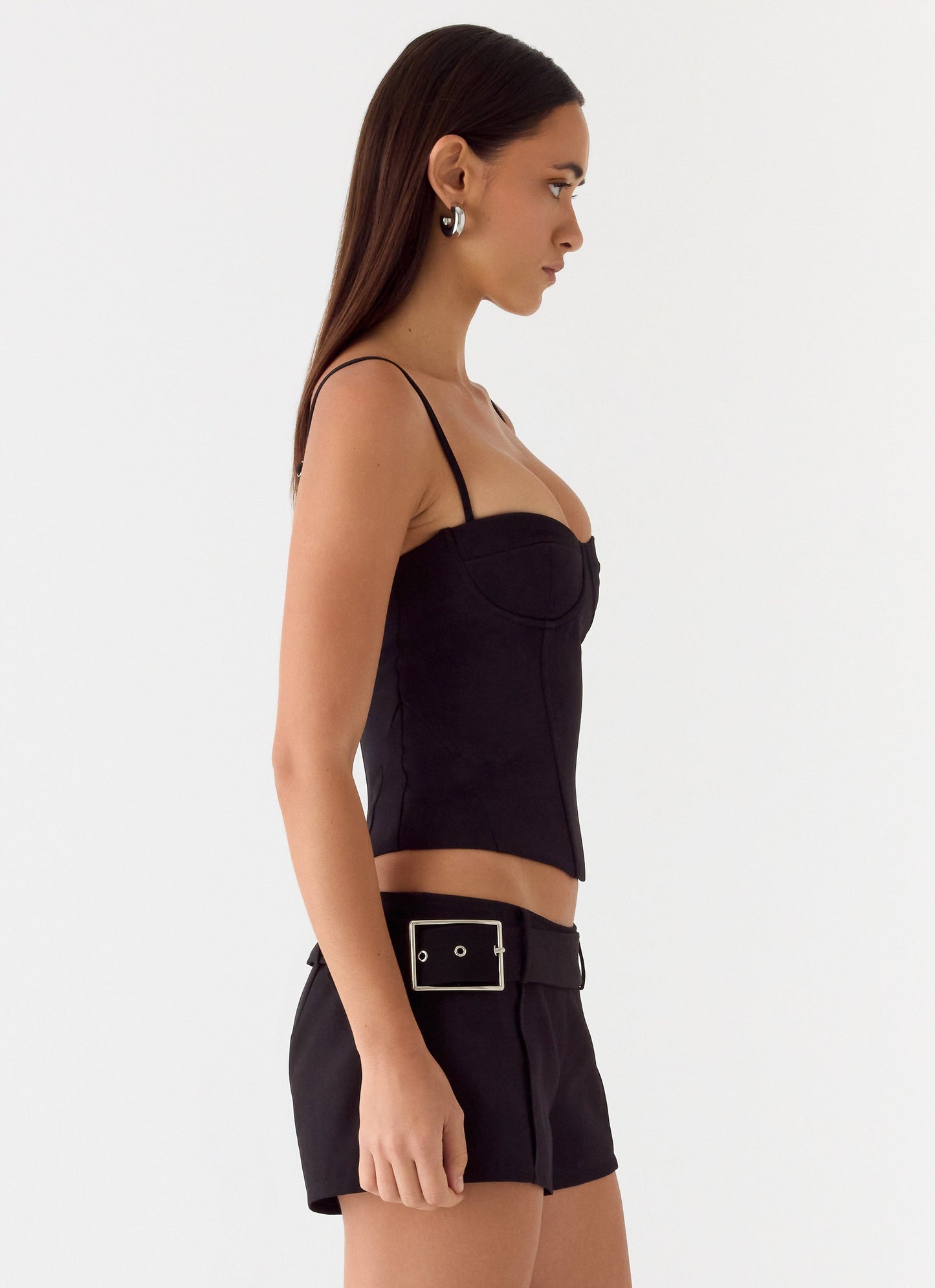 Tayana Corset Top - Black